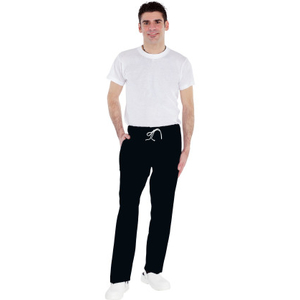 PANT.C/ COULISSE,3 TASCHE,POL/ COT NERO
